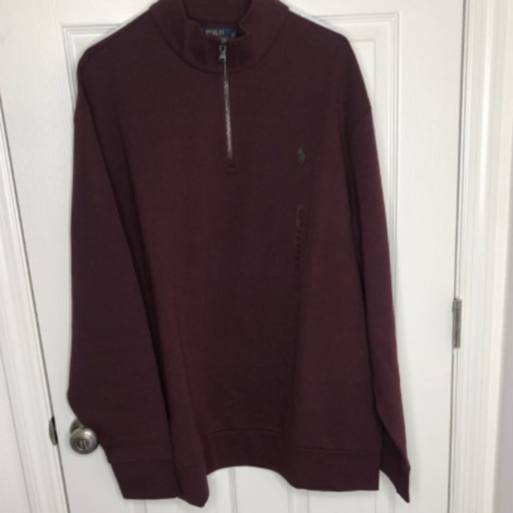 Burgundy Quarter Zip Sweater